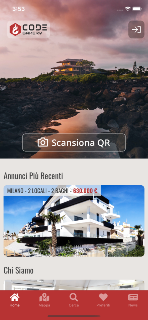 Real Estate QR - Home page agenzia immobiliare personalizzabile